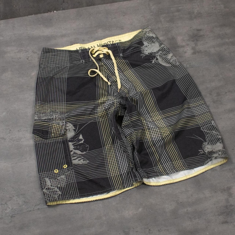 00's Urban Heritage Checker Board Plaid Float Water Board Short's